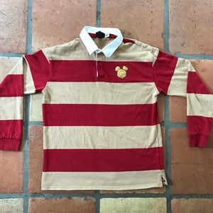 Rugby Shirt with Golden Mickey Mouse